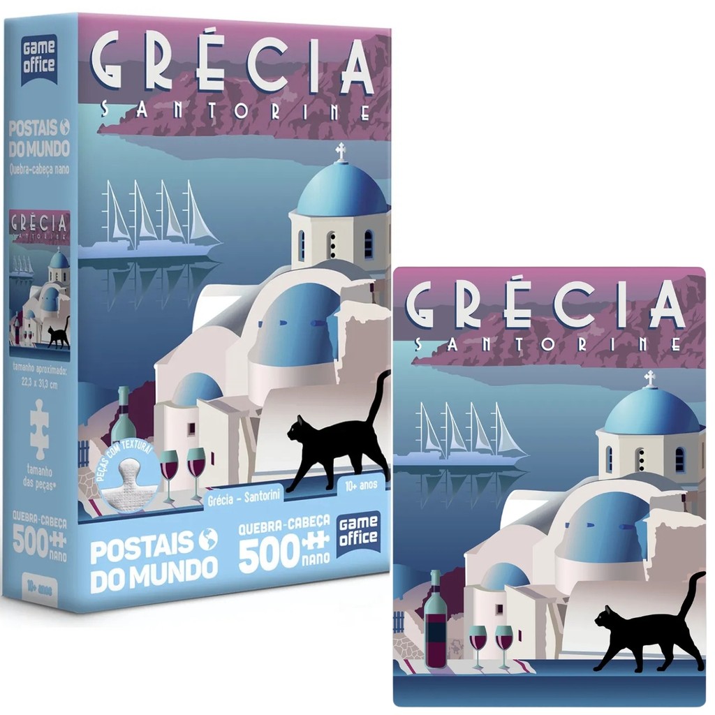 Grécia Quebra-Cabeça Nano 500 Peças Postais do Mundo Toyster