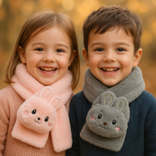 Cachecol Infantil pelucia de Bichinhos para Inverno em Oferta na Shopee