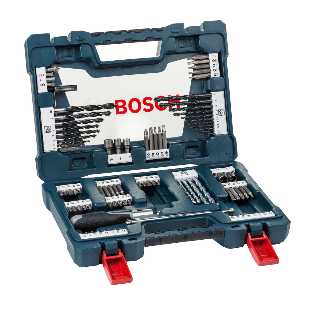 Kit de Pontas e Brocas Bosch V-Line com 91 Peças e Maleta