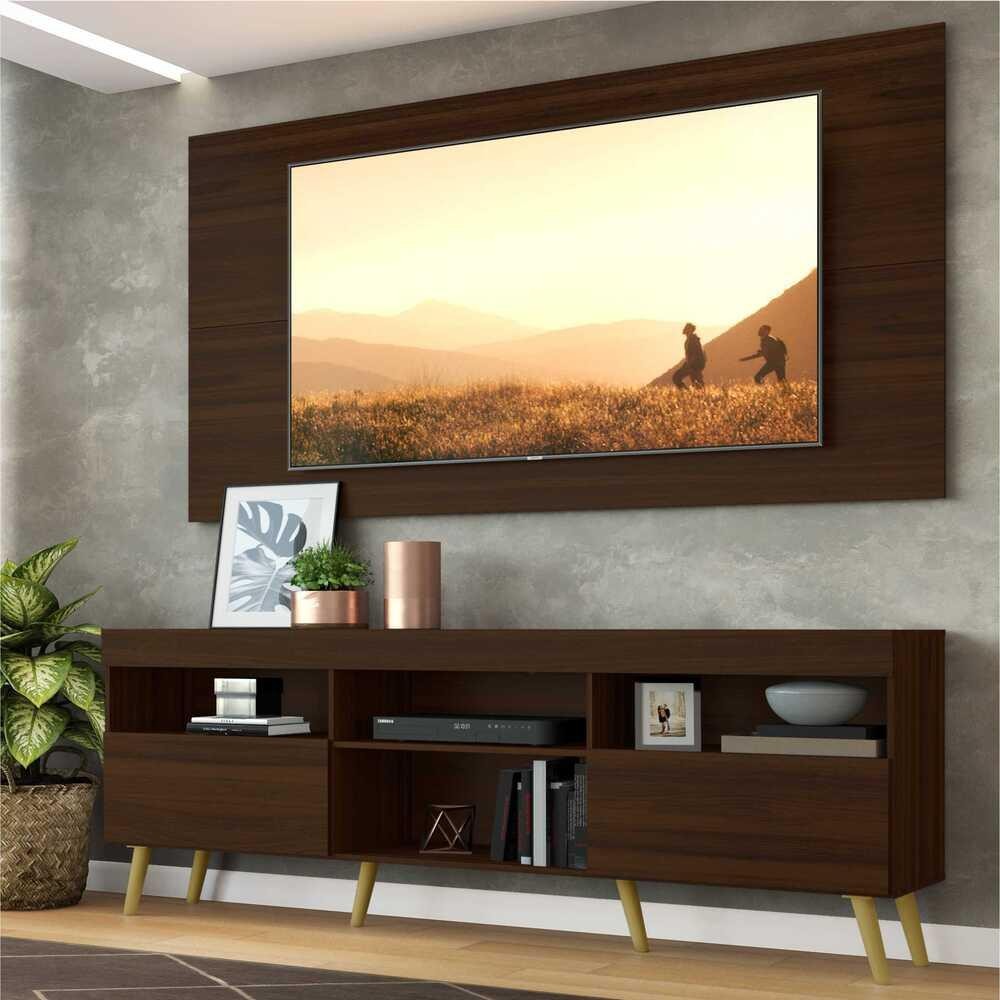 Rack com Painel TV 65" Retrô Flórida Multimóveis V3133 em Oferta na Shopee
