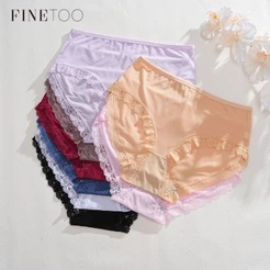 FINETOO Calcinha De Cintura Alta Para Mulheres Cuecas Confortáveis E Respiráveis Em Cores Sortidas