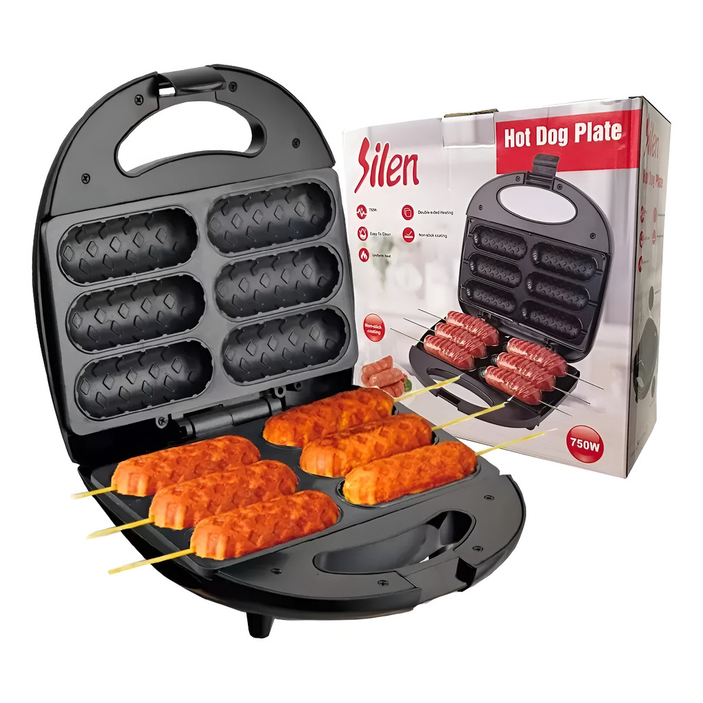 Máquina Chapa Elétrica Profissional Buffet Multiuso -Ideal para Hot Dog, Crepes, Linguiças e Lanches