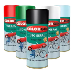 TINTA SPRAY COLORGIN BRILHANTE USO GERAL 400ML VÁRIAS CORES