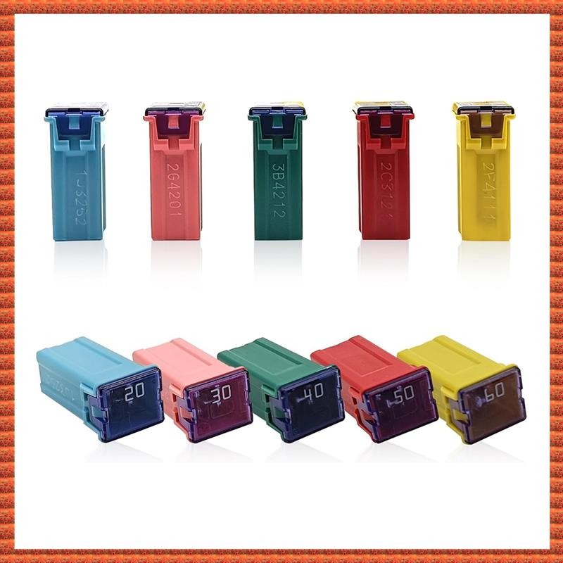 (Zac) 10 Peças De Substituição De Kit De Fusíveis Em Formato De Caixa De Perfil Alto Automotivo (20A/30A/40A/50A/60A , 2