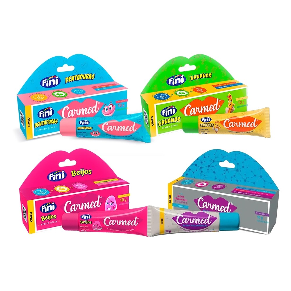 Kit 4 und Camed Fini - Dentadura, Banana, Beijos e Ácido Hialurônico - Beauty