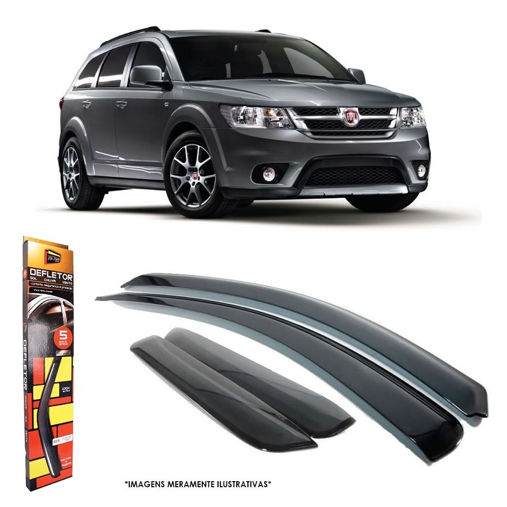 Calha de Chuva Fiat Freemont 2011 até 2016 Dodge Journey 2008 até 2018 4 Portas TG Poli - 24021 em Oferta na Shopee