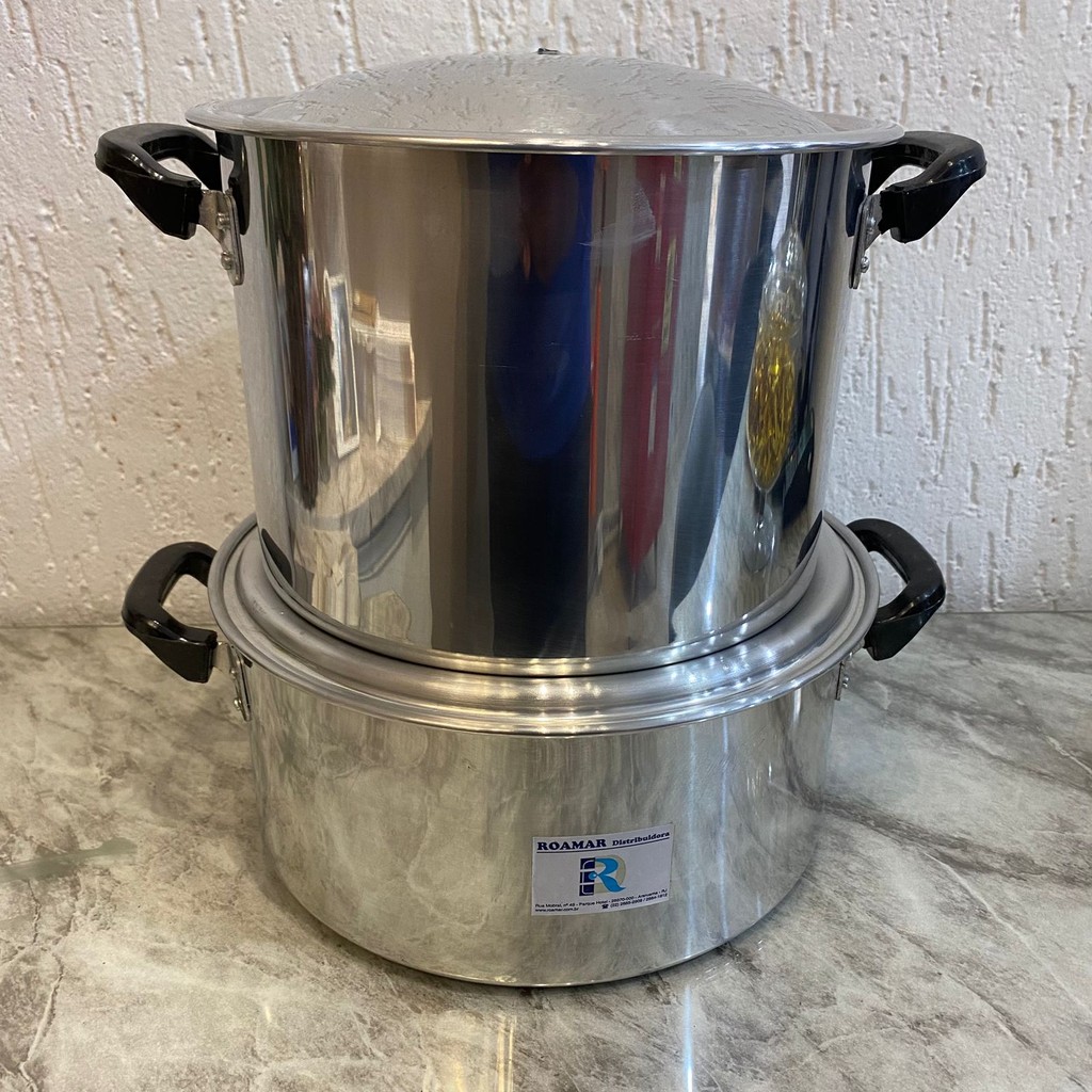 Jogo De Panela Alumínio Kit Feijoada Caldo 3 Peças 24/26