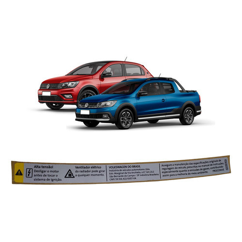 Etiqueta Adesivo Painel Central Saveiro 2017/2023 Originalvw