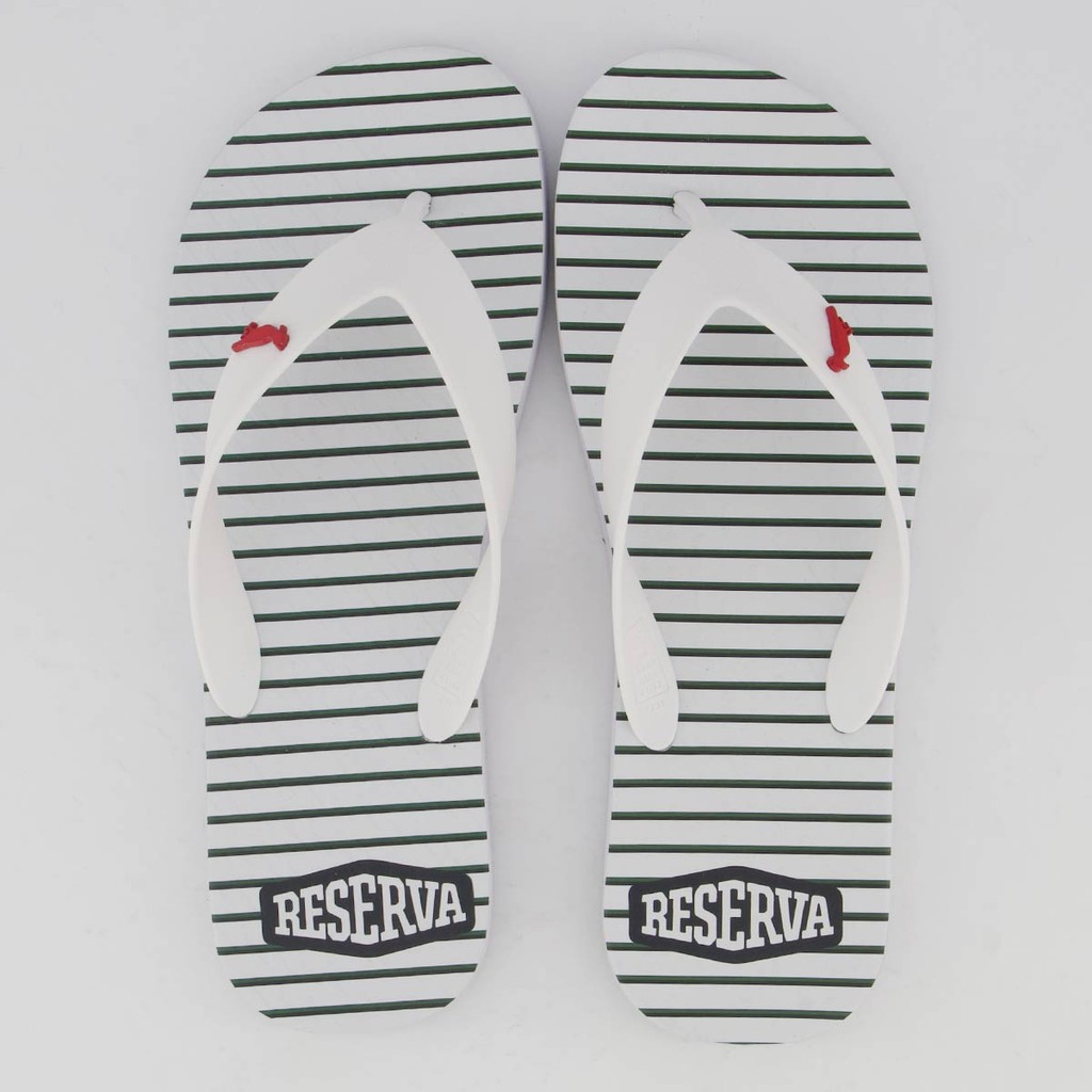 Chinelo Reserva Listrado Bandeira Branco