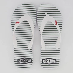 Chinelo Reserva Listrado Bandeira Branco
