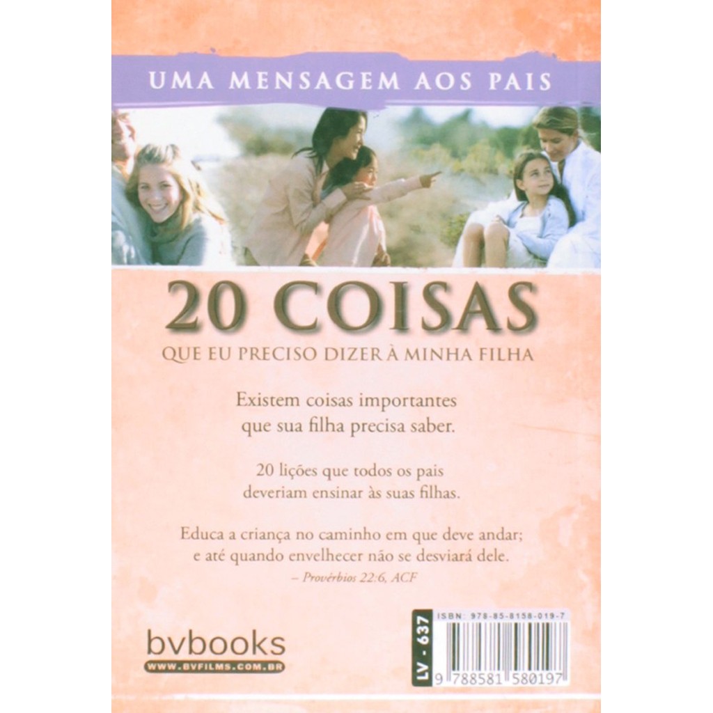 20 Coisas Que Eu Preciso Dizer A Minha Filha | Free-man Smith em Oferta na Shopee
