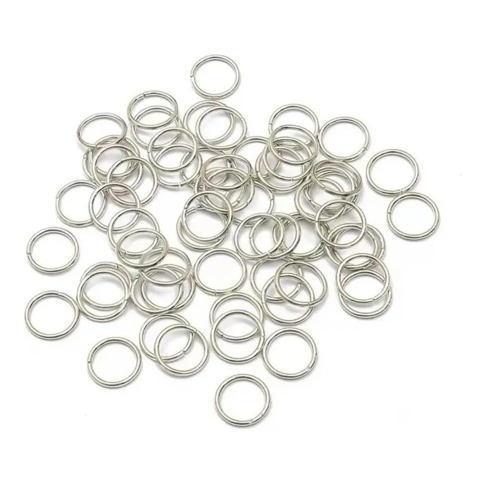 Argola Elo Metal P/ Bijuterias Prata 8mm*0.9mm 100 Peças em Oferta na Shopee