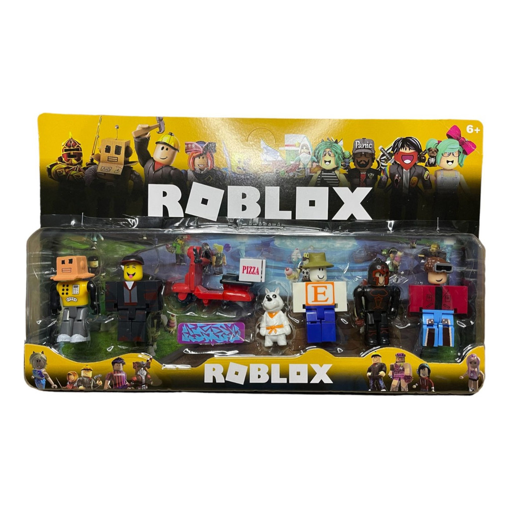 Roblox 5 Bonecos De 9cm + Moto + Acessorios Brinquedo
