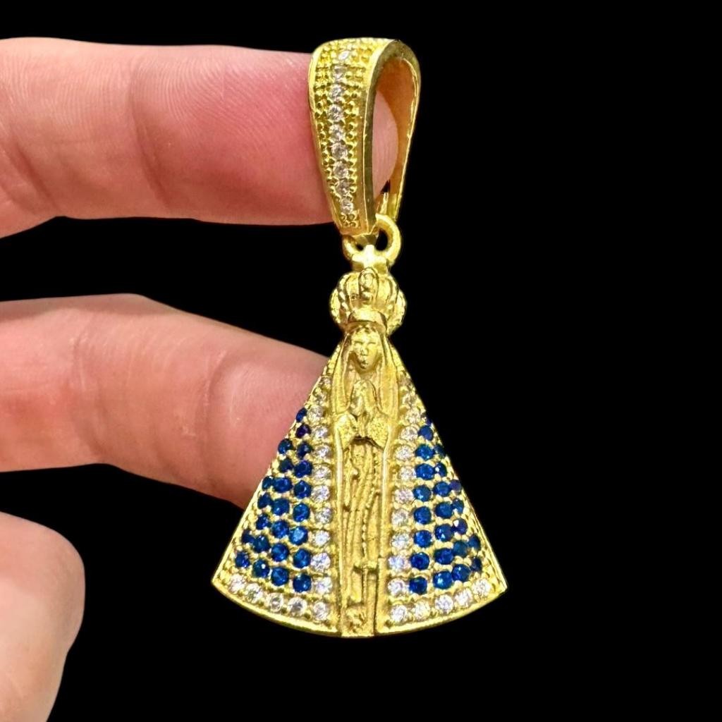 PINGENTE MINI NOSSA SENHORA APARECIDA - 100% MOEDA ANTIGA