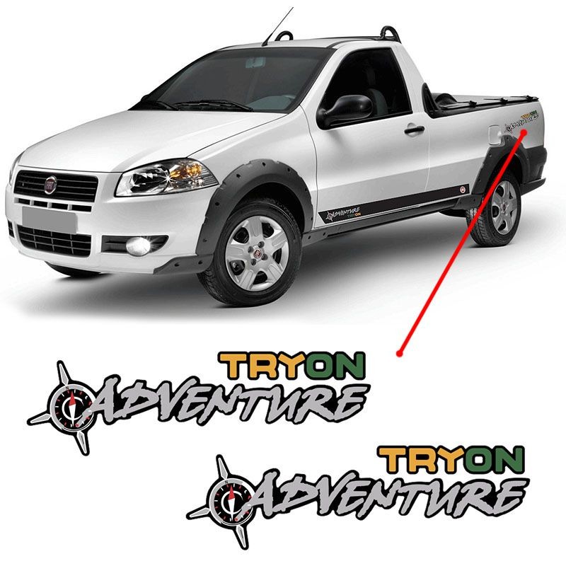 Par de Adesivos Emblema Tryon Adventure Strada Grande em Oferta na Shopee