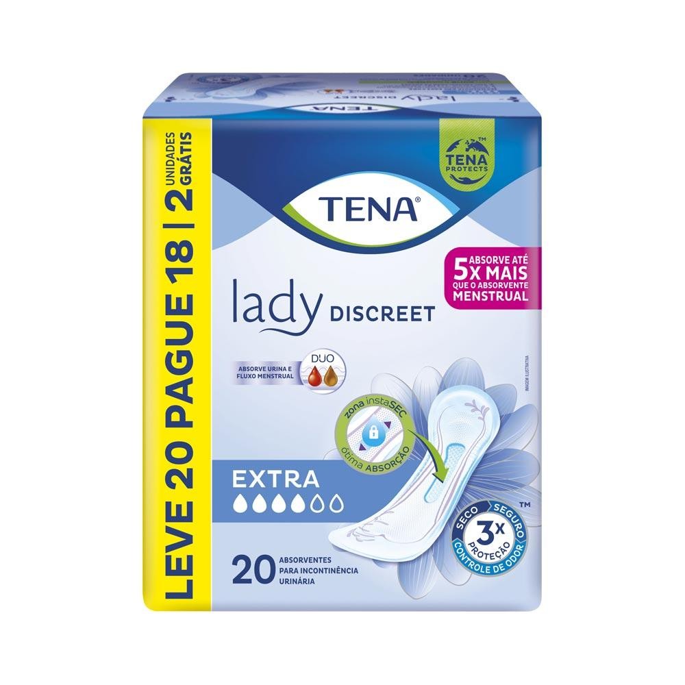 Absorvente Tena Lady Discreet Leve20pague18 Extra Especial - Health