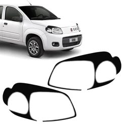 Adesivo Farol Fiat Uno Novo 2011/2014 Aplique Mascara Negra