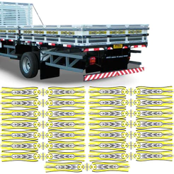 Kit Adesivos Carroceria Caminhão Universal Amarelo