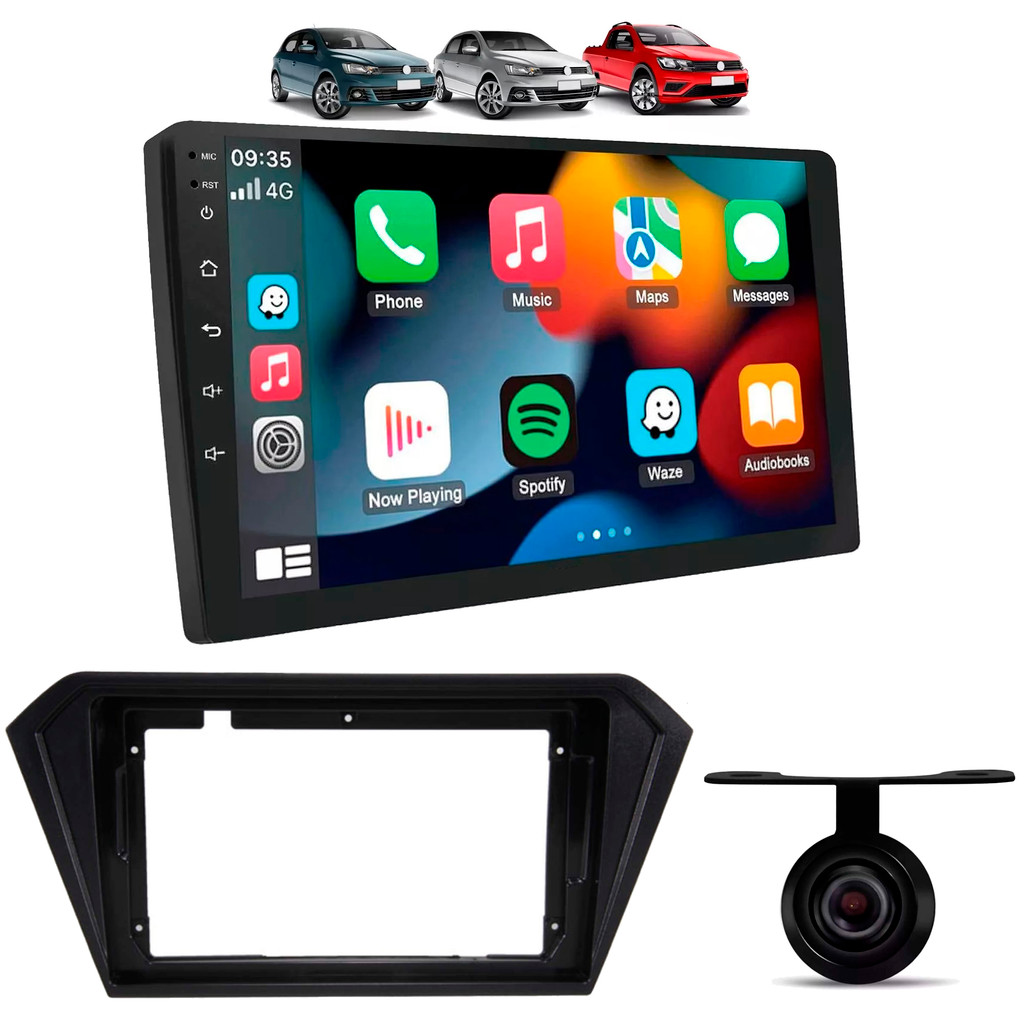 Central Multimidia SLIM 9" QLED Android 2+64GB Espelhamento Carplay e Android Auto H-Tech HT-9230CA