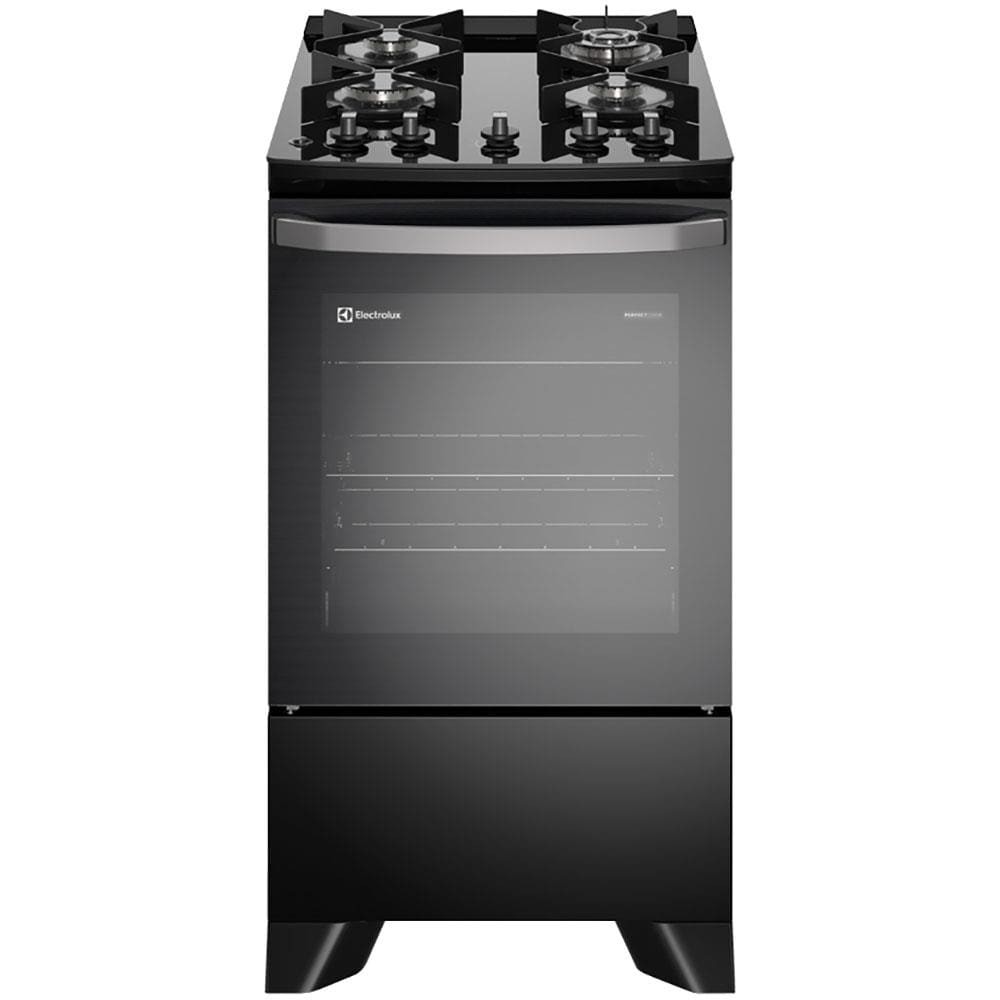 Fogão Electrolux 4 bocas Efficient FE4GP com Mesa de Vidro, Bivolt – Preto