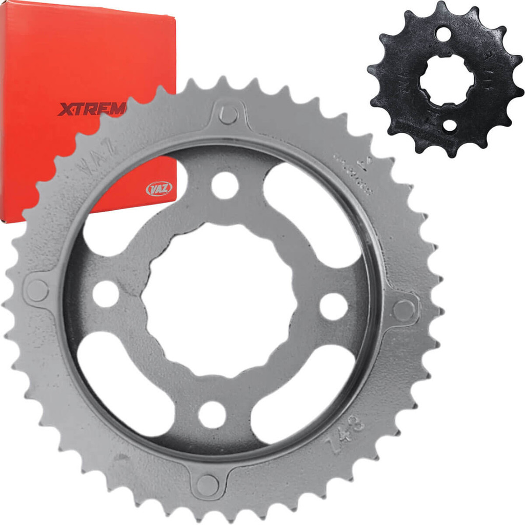 Kit Coroa Pinhão Honda Cg Titan 125/ Fan 125/ Cargo 125 2009 a 2013 Reforçado Vaz