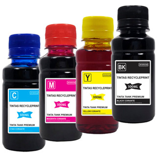 Kit 4 Refil Tinta Compatível Canon G3110 G4100 G4110 G6010 em Oferta na Shopee