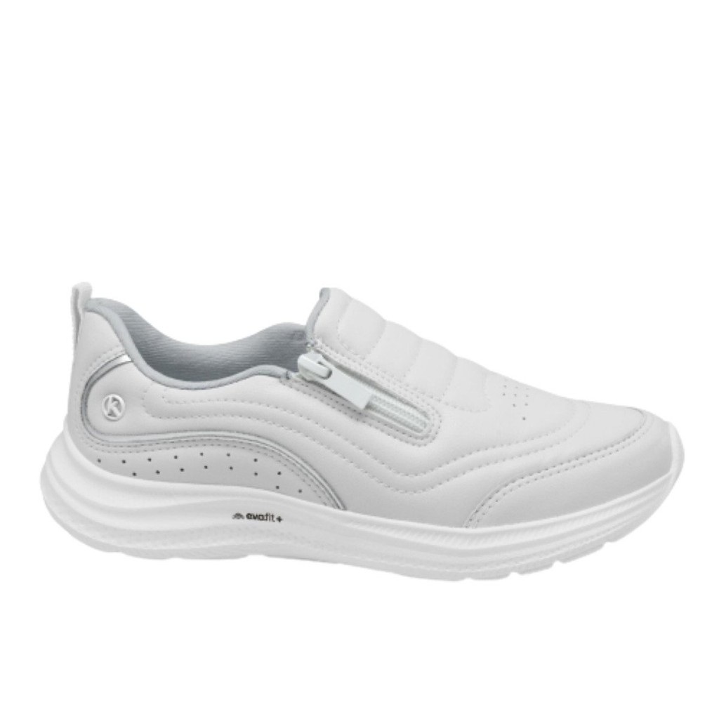 Tênis Feminino Calce Fácil Kolosh UltraConfort Leve Enfermeira  Branco