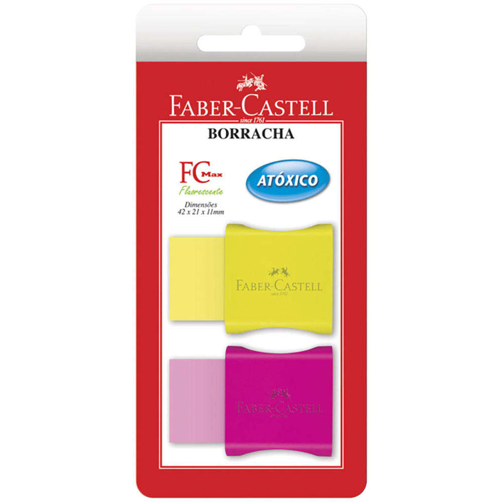 Borracha TK-Plast FC Max Neon SM/107024F com 2 unidades Faber-Castell - Stationery