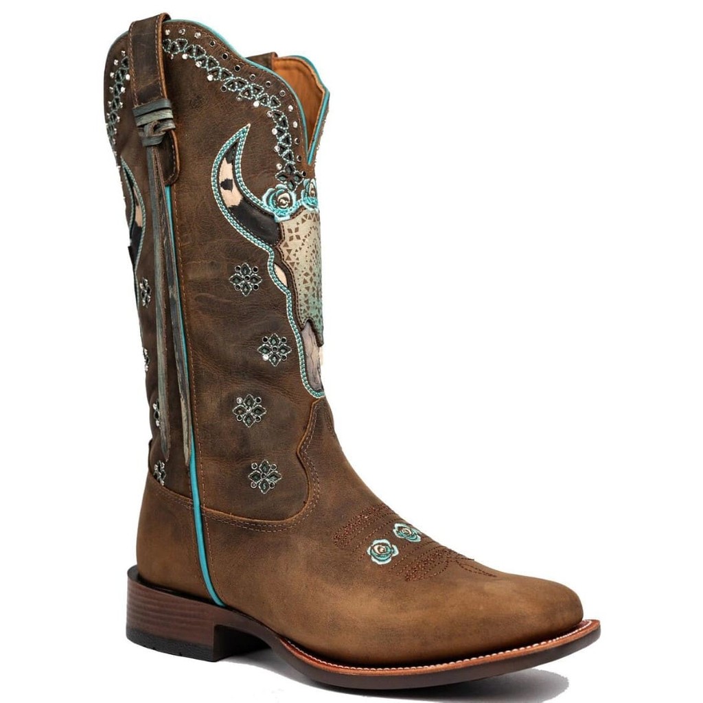 Bota Texana Feminina Goyazes Tabaco 246401-CF