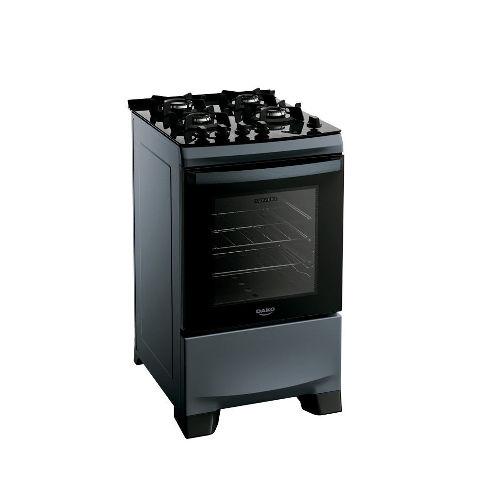 Fogão Dako Supreme Glass 4 Bocas com Timer Touch Titanium Bivolt em Oferta na Shopee