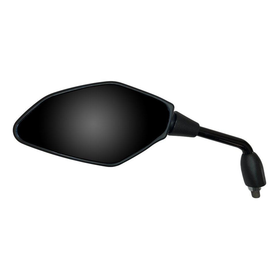 Detalhes do Retrovisor Mt03 Lente Dark Black Haste Fixa Rosca Honda