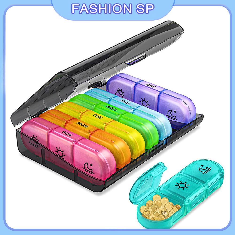 21 Compartimentos Caixa De Armazenamento De Classificação De Comprimidos, Caixa De Comprimidos Portátil em Oferta na Shopee