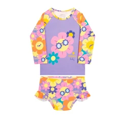 Conjunto Biquini Menina Proteção UV Floral - Kamylus