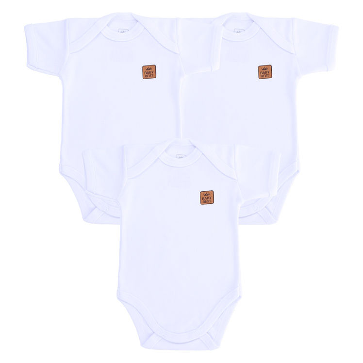 Kit Body Baby Best Básico Liso - 03 Peças - Baby & Kids Fashion