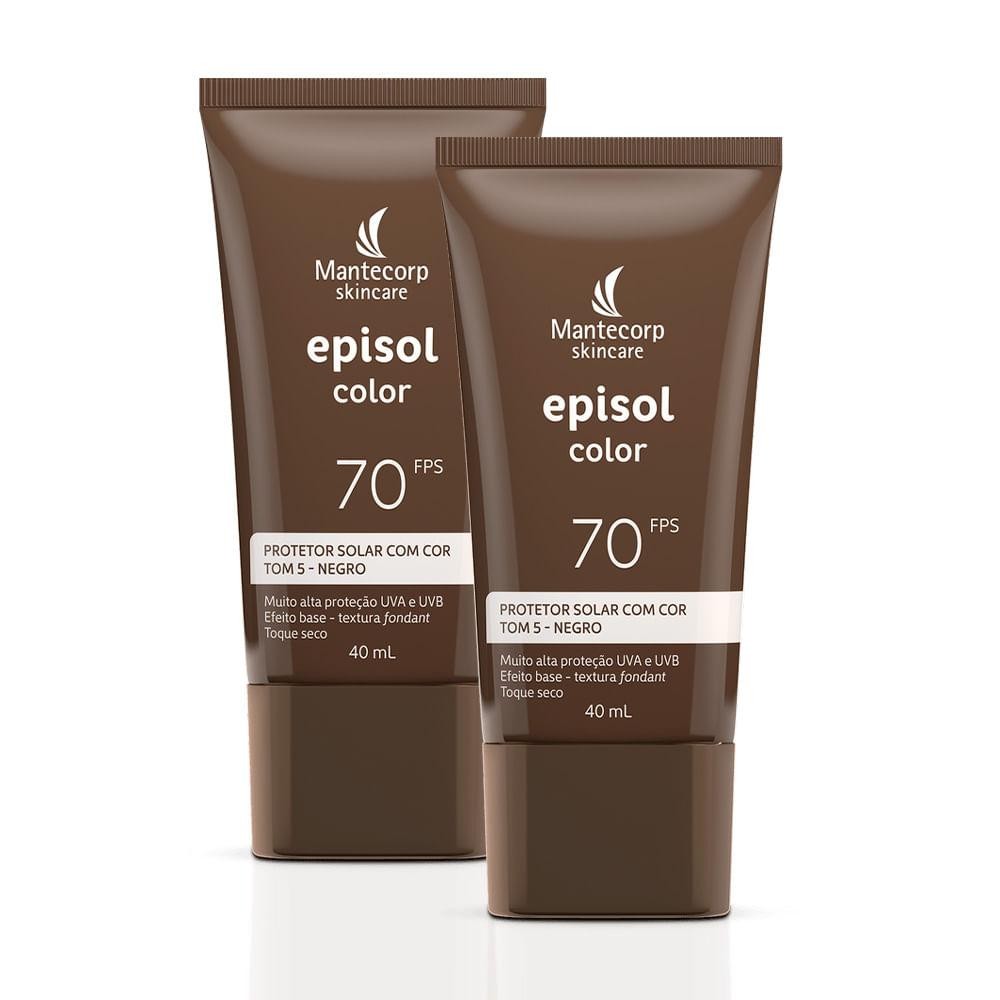 Kit Mantecorp Protetor Solar c/ 2 Episol Color Tom 5 em Oferta na Shopee