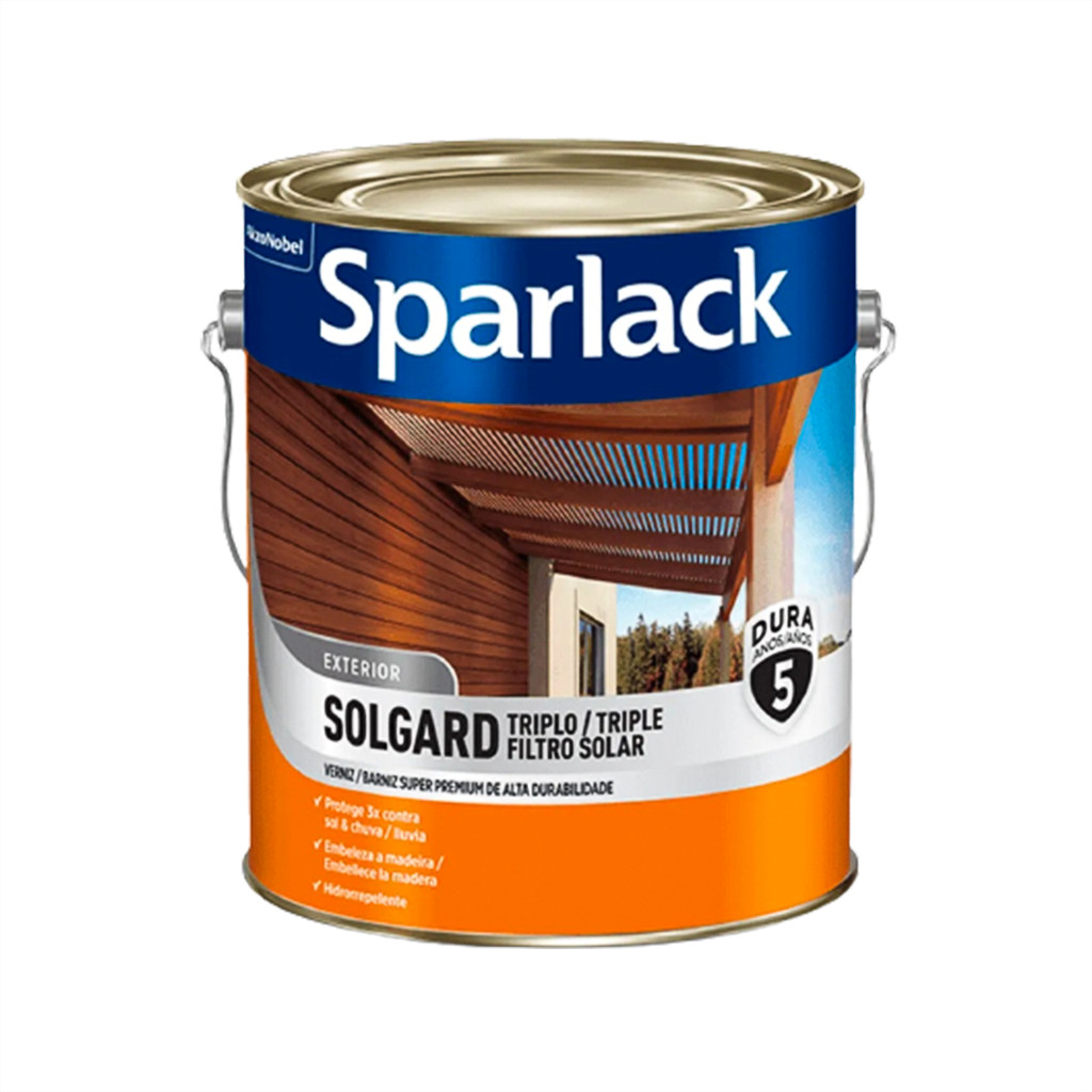 Verniz Solgard Triplo Filtro Solar Sparlack Brilho 3.6 litros - Coral