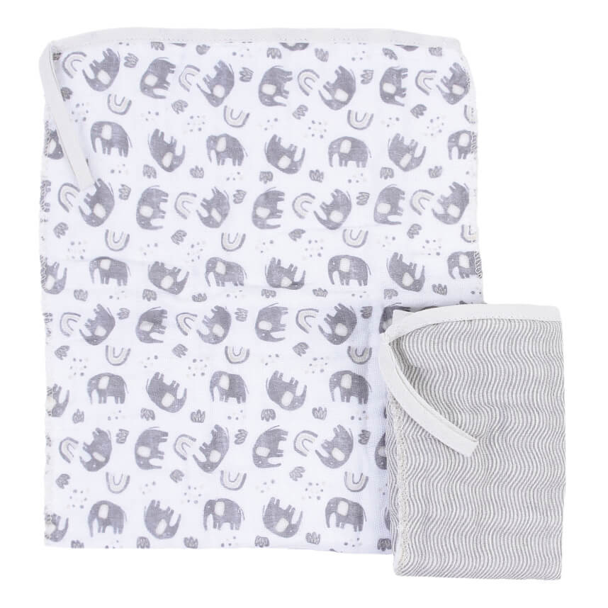 Kit Pano De Boca Minasrey Composê Soft Elefante - 02 Peças em Oferta na Shopee