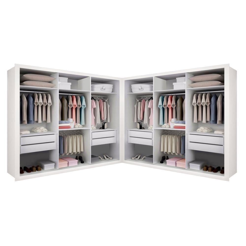 Closet Casal Sem Portas 8 Gavetas Paris Duo Premium Minastex - Home & Living