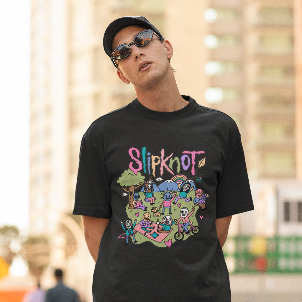 Camiseta 100% Algodão Estampa Personalizada Slipknot Salomon
