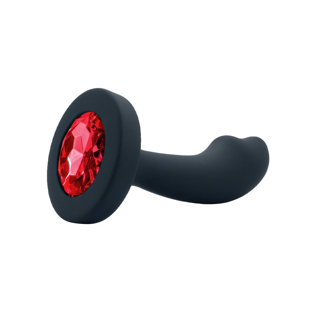 Plug Anal Curvado em Silicone Tamanho P - Puro Prazer