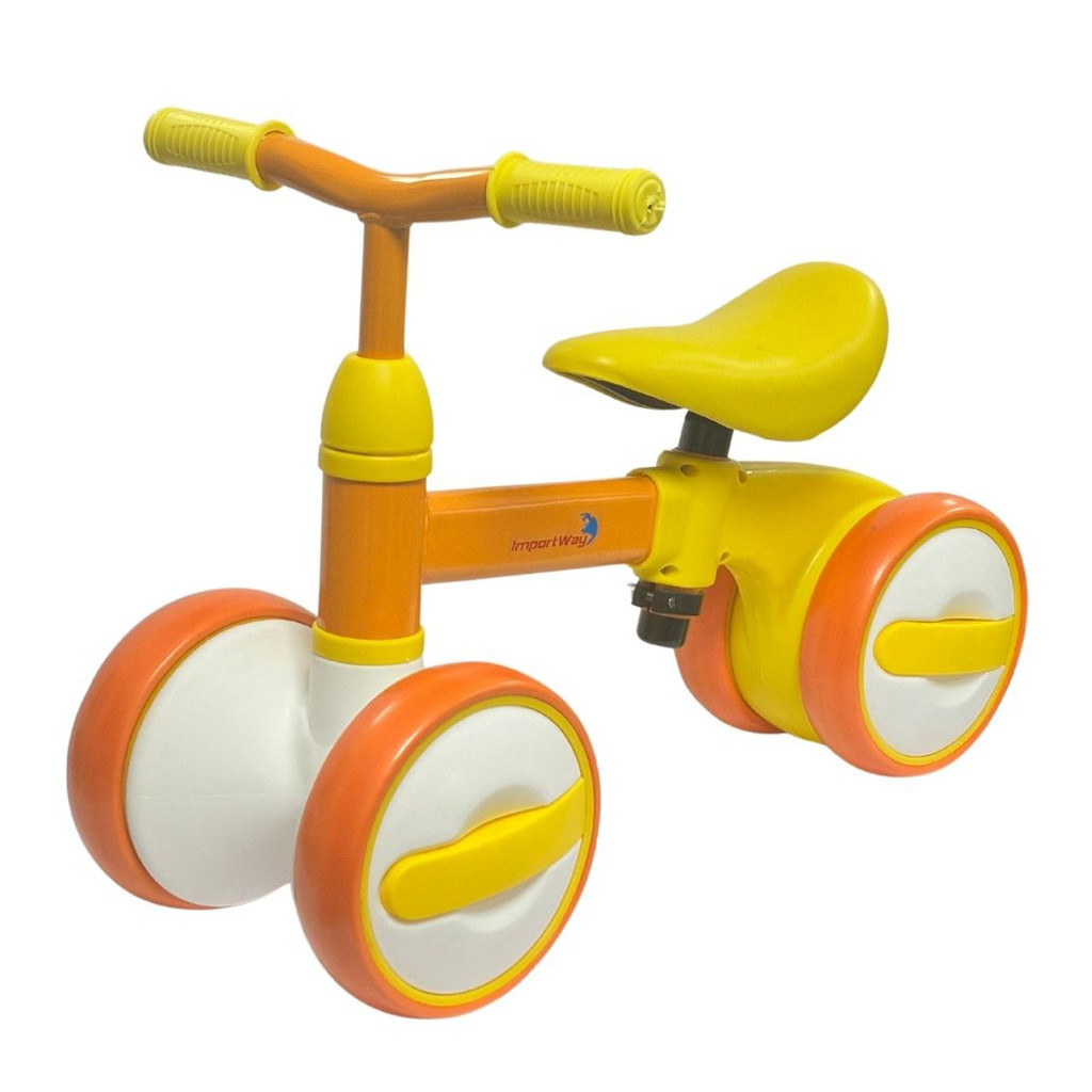 Bicicleta Infantil de Equilíbrio 4 Rodas Triciclo sem Pedal Balance Coordenação Importway Bw309