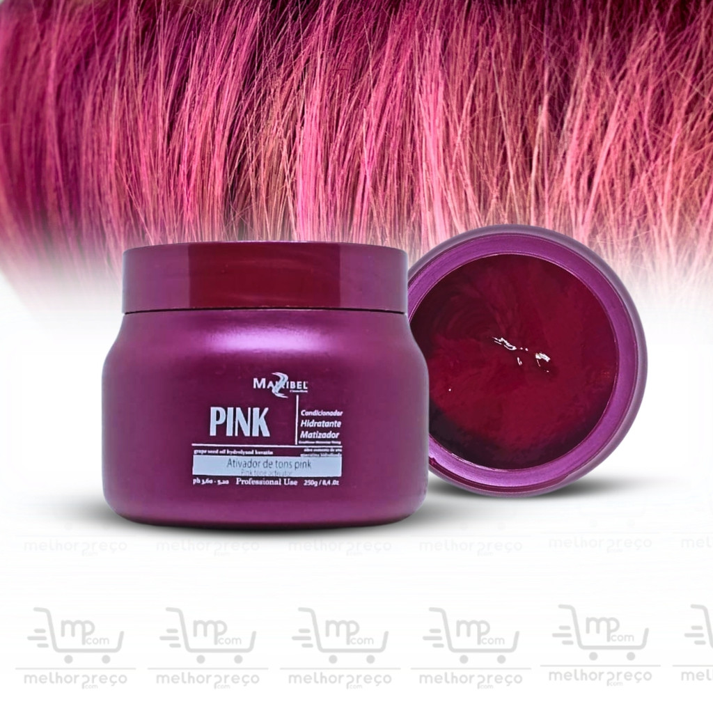 Máscara Matizadora PINK Mairibel 250g - Máscara Colorida Tonalizante Rosa Pink
