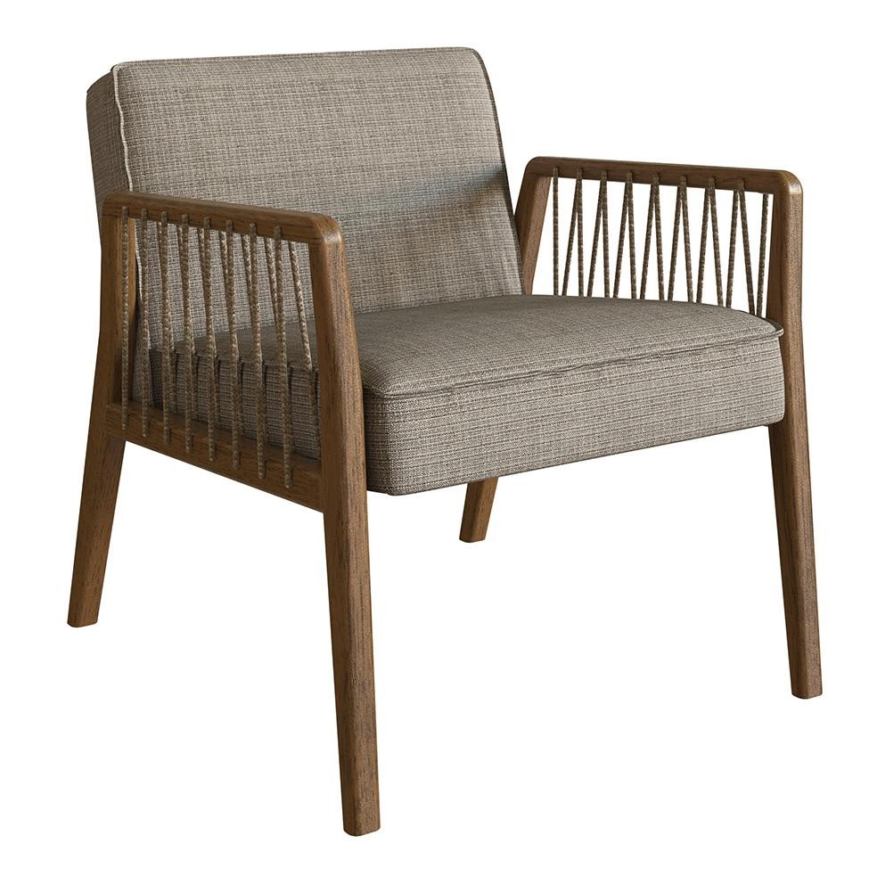 Poltrona Lara Marrom e Nogueira em Oferta na Shopee