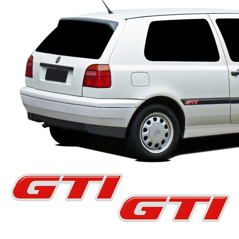 Par De Adesivos Gti Golf Antigo Emblema Lateral Refletivo em Oferta na Shopee