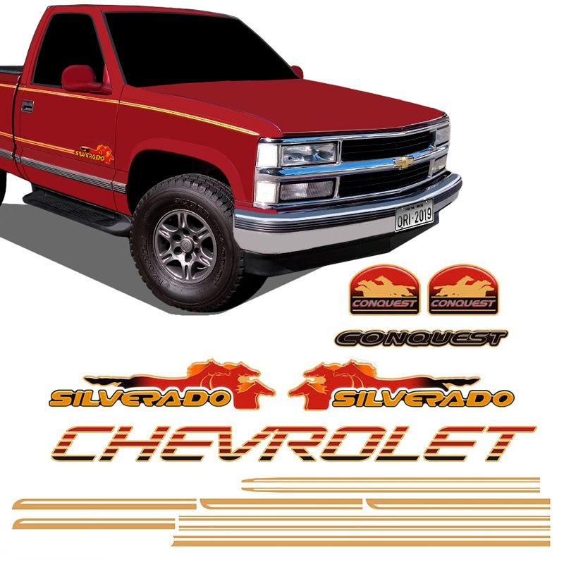 Adesivos Silverado Conquest 1999/2000 Kit Faixas Chevrolet