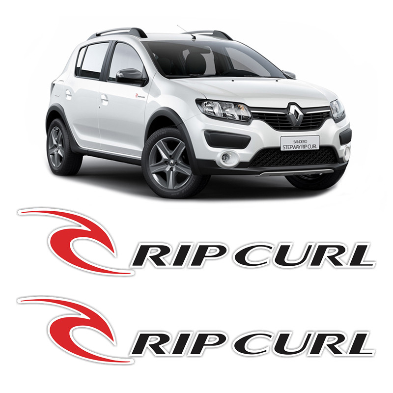 Adesivo Rip Curl Novo Sandero 2015/2018 Emblema Lateral Par em Oferta na Shopee