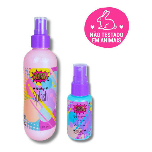 Kit Perfume 1 Body Splash 200ml + 1 Perfume De Cabelo 30ml Super Poderes Combo Presente