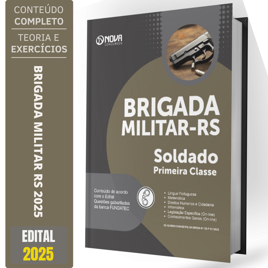 Apostila Concurso Brigada Militar RS 2025 - Soldado Primeira Classe