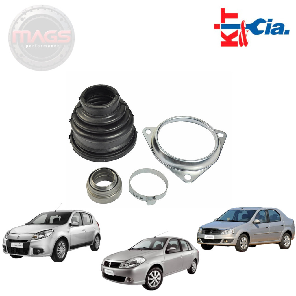 Kit Coifa Homocinética Lado Cambio (Trizeta) COM Rolamento / Flange Sandero / Logan (2008 a 2014) / Symbol (2010 a 2013)