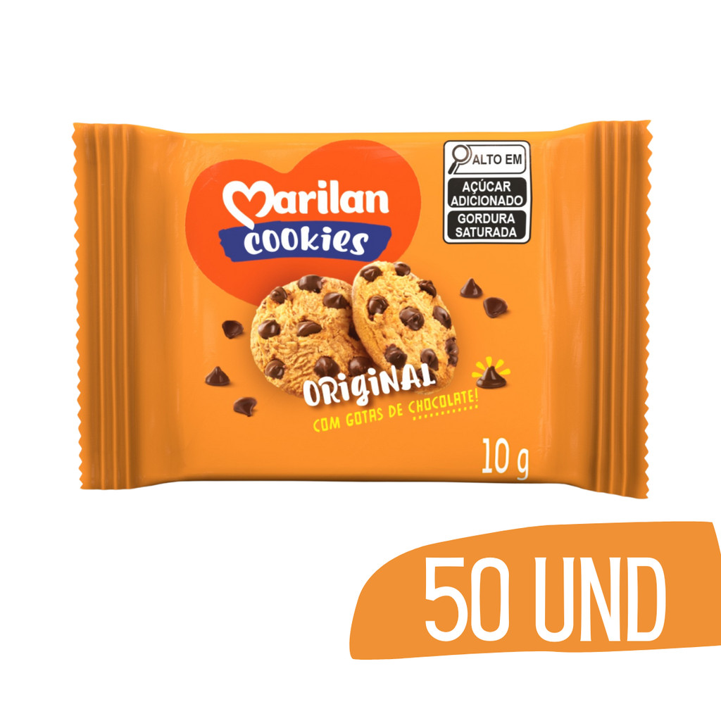 Biscoito Cookies Sache Original Marilan 10g - 50 Und em Oferta na Shopee